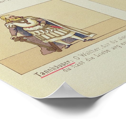 Zes scènes voor de opera "Tannhauser" Poster (Hoek)