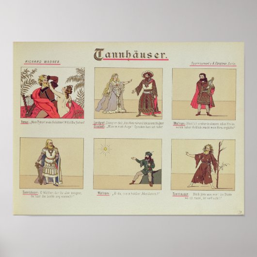 Zes scènes voor de opera "Tannhauser" Poster (Voorkant)