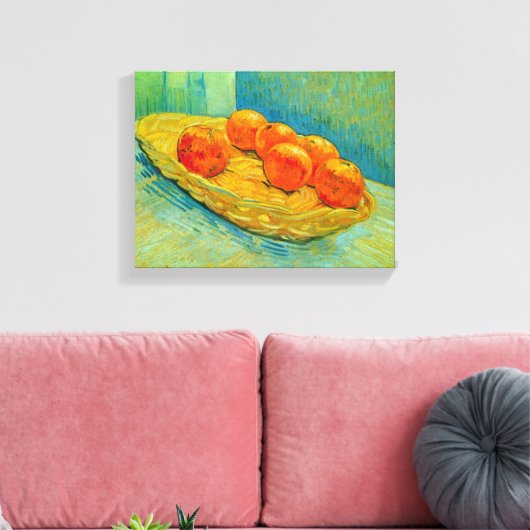 Zes Sinaasappels van Vincent van Gogh Canvas Afdruk (Insitu (Woonkamer))