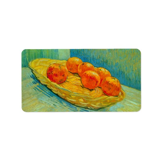 Zes Sinaasappels van Vincent van Gogh Etiket (Voorkant)