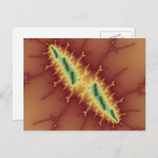 Zes strips - Fractal Briefkaart (Voorkant / Achterkant)