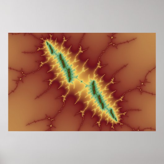 Zes strips - Fractal Poster (Voorkant)