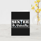 Zes T-shirt Golfverjaardag 60ste verjaardag Vrouwe Kaart (Gele Bloem)