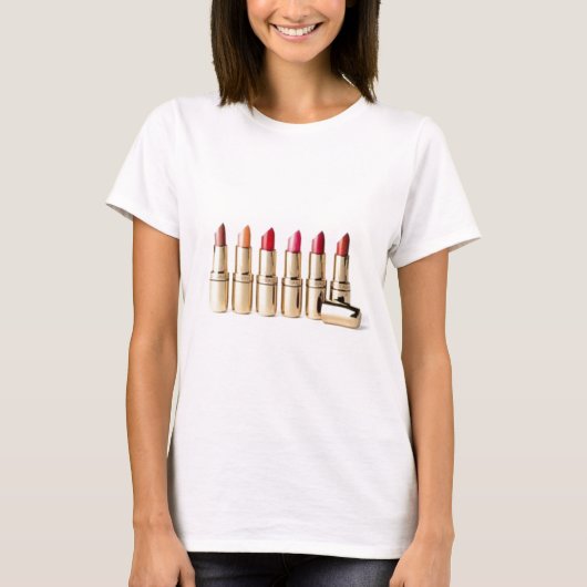 Zes tinten lippenproducten t-shirt (Voorkant)
