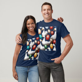 zes uitgezette ganzen t-shirt
