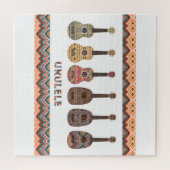 Zes Ukulele Patronen Legpuzzel (Horizontaal)