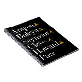 Zes van de Musical Queens - Ampersand Names T-Shir Notitieboek (Rechterzijde)