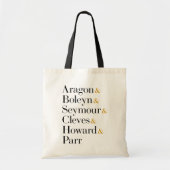 Zes van de Musical Queens - Ampersand Names T-Shir Tote Bag (Voorkant)