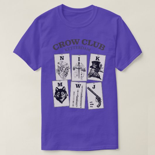 Zes van Kraaien Ketterdam Crow Club 12 T-shirt (Design voorkant)