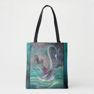 Zes van Staven Tarot Fantasie Kunst van Molly Harr Tote Bag