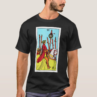 Zes van tarotwijn Kaart Rider Waite Deck T-shirt