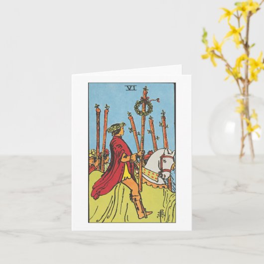 Zes van toverstokken - Rider Waite Smith tarot Kaart (Gele Bloem)