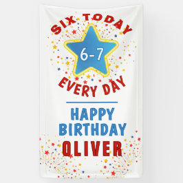Zes Vandaag 6 7 Elke Dag Meme 6de Verjaardag Spandoek