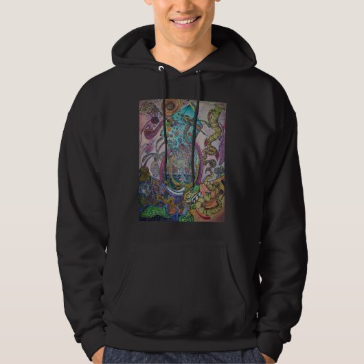 zes vingers hoodie (Voorkant)