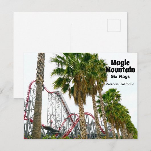 Zes Vlaggen Magic Mountain Briefkaart (Voorkant / Achterkant)