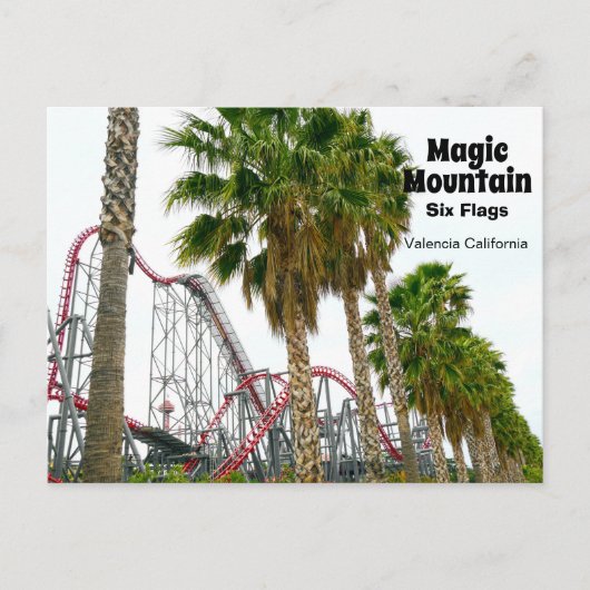 Zes Vlaggen Magic Mountain Briefkaart (Voorkant)