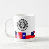 Zes vlaggen van de mok Texas (Links)