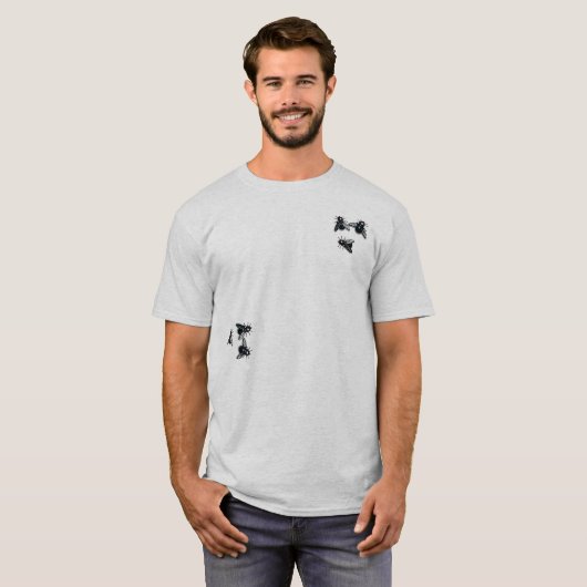 Zes vliegen t-shirt (Voorkant volledig)