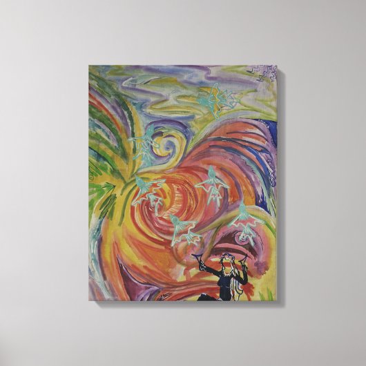 "Zes Vogels" Canvas Afdruk (Voorkant)