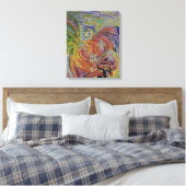"Zes Vogels" Canvas Afdruk (Insitu (Slaapkamer))