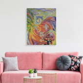 "Zes Vogels" Canvas Afdruk (Insitu (Woonkamer))