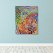 "Zes Vogels" Canvas Afdruk (Insitu (Houten vloer))