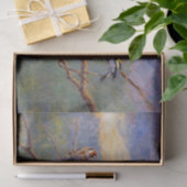 Zes vogels op een tak schilderij tissuepapier (Geschenk)