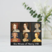 Zes vrouwen van Henry VIII Briefkaart (Staand voorkant)