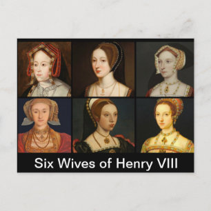 Zes vrouwen van Henry VIII Briefkaart