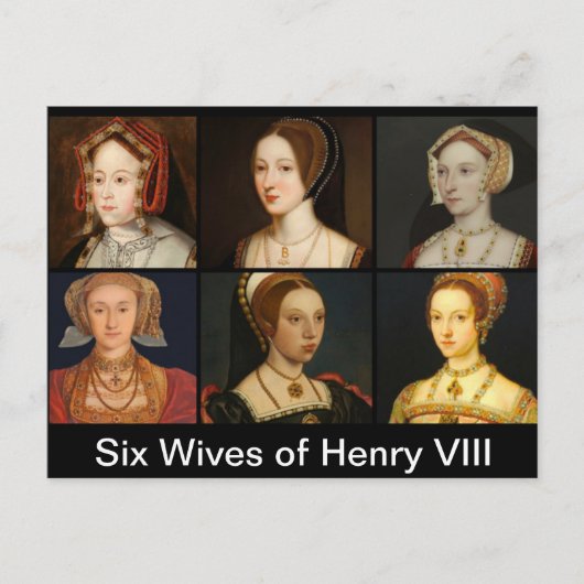 Zes vrouwen van Henry VIII Briefkaart (Voorkant)