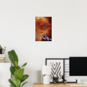 Zes Wilde Poster van de Kunst van Tigers/Druk (Thuiskantoor)