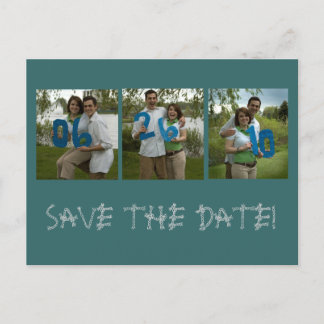 zes, zesentwintig, tien, SAVE THE DATE! Aankondigingskaart