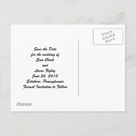 zes, zesentwintig, tien, SAVE THE DATE! Aankondigingskaart (Achterkant)