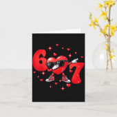 Zes Zeven 67 6 7 Meme Dabbing Hart Valentijn Broer Kaart (Gele Bloem)