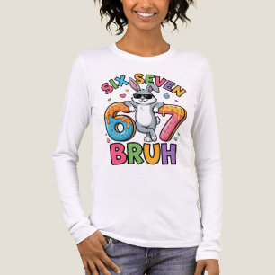 Zes Zeven 67 Bruh Pasen Konijn Meme T-Shirt Grappi