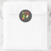 Zes Zeven 67 Grappige Handteken Kerst Meme  Ronde Sticker (Tas)