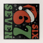 Zes Zeven 67 Grappige Kerstman Hoed Kerstmis Xmas Legpuzzel (Horizontaal)