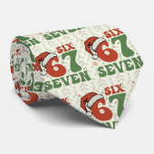 Zes Zeven 67 Grappige Kerstman Hoed Kerstmis Xmas Stropdas (Opgerold)