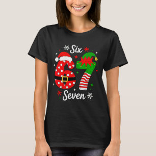 Zes Zeven 67 Meme 6 7 Kerstman Kerst Pyjama Kinder T-shirt