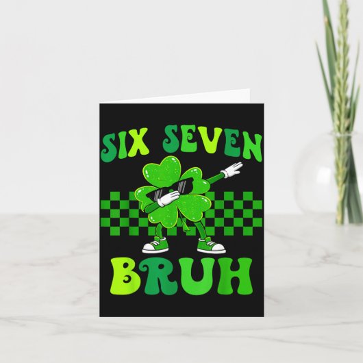 Zes zeven 67 meme cool St. Patrick's Day jongens m Kaart (Voorkant)