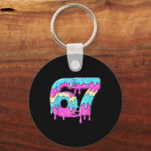 Zes Zeven 67 Meme Druppelend Nummer 67 Ijs Sleutelhanger (Voorkant)