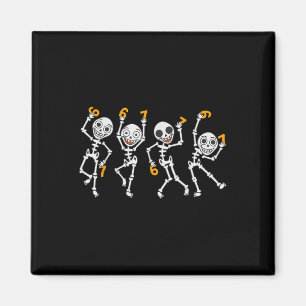 Zes Zeven 67 Meme Grappig Halloween Dansend Skelet Magneet