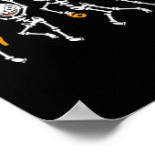 Zes Zeven 67 Meme Grappig Halloween Dansend Skelet Poster (Hoek)