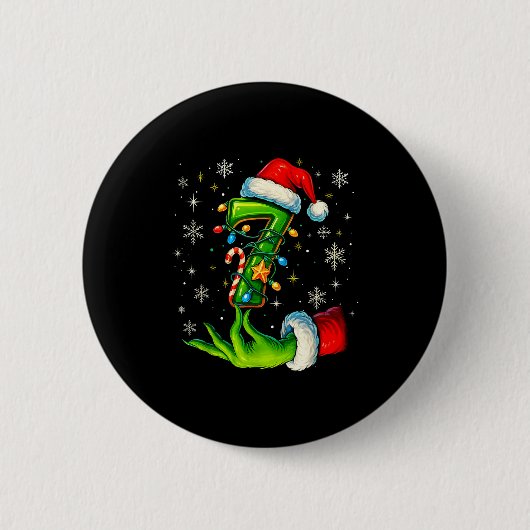 Zes Zeven 67 Meme Grappig Kerst Couple Matching  Ronde Button 5,7 Cm (Voorkant)