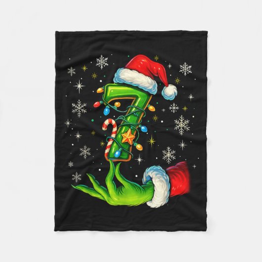 Zes Zeven 67 Meme Grappig Kerst Koppel Matchende Fleece Deken (Voorkant)