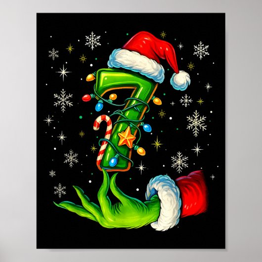 Zes Zeven 67 Meme Grappig Kerstmis Koppel Passend Poster (Voorkant)