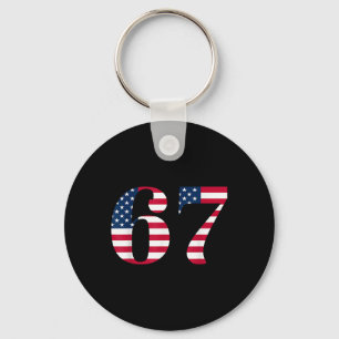 Zes Zeven 67 Meme Grappig Us Amerikaanse Vlag Hall Sleutelhanger
