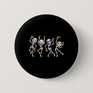 Zes Zeven 67 Meme Grappige Halloween Dansende Skel Ronde Button 5,7 Cm