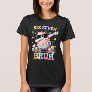 Zes zeven 67 meme pasen dag ei 6 7 tieners jongens t-shirt