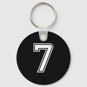 Zes Zeven 67 Overeenkomende Nummer 7 Halloween Ver Sleutelhanger